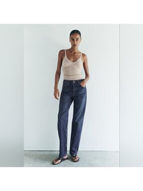 ZARA straight cut mid rise jeans